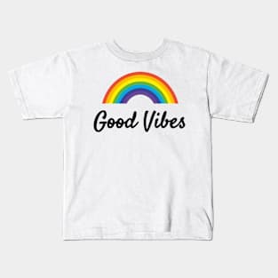 Good vibes rainbow happy gifts mugs shirts Kids T-Shirt